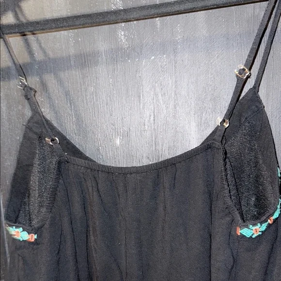 Entro Black Floral Embroidered Mini Slip Dress - Picture 12 of 13